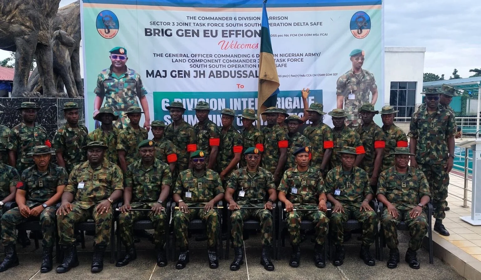 Soldiers of 6 Division, Nigerian Army during the 2024 inter-brigade swimming competition in Port-Harcourt