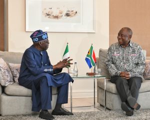 Tinubu and Ramaphosa in Johannesburg
