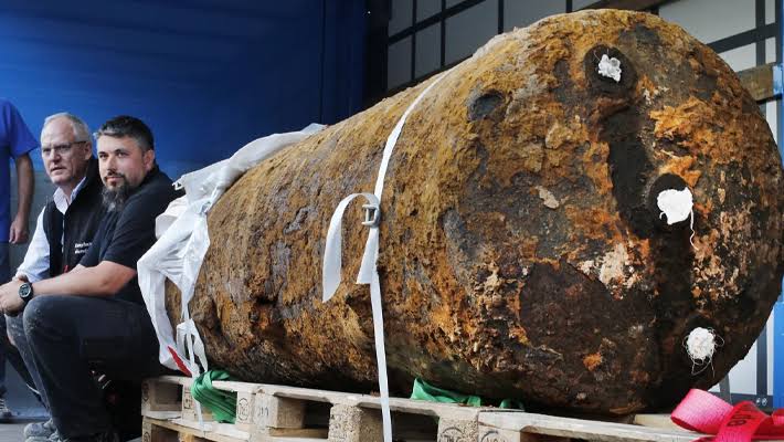 phosphorus bomb that was discovered during construction work.