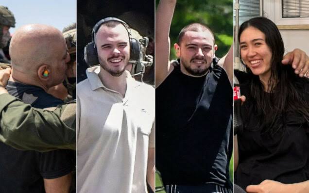 The hostages, 25-year-old Noa Argamani, Shlomi Ziv, 40, Almog Meir Jan, 21, and Andrey Kozlov, 27, were abducted while attending the Nova festival, an outdoor music event in a rural area near the Gaza-Israel fence