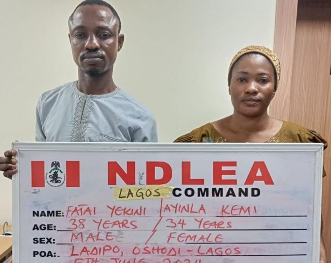 The arrested drug suspects