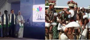 Minister of Arts,Culture and the Creative Economy, Hannatu Musawa, and other stakeholders at the unveiling of the Abuja Int’l Carnival logo in Abuja.