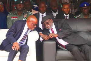 FCT Minister, Nyesom Wike and Chief Justice of Nigeria, Justice Olukayode, Ariwoola