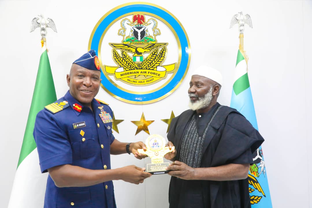 Chief of the Air Staff (CAS), Air Marshal Hasan Abubakar, on Wednesday hosted the National Coordinator, Messrs New Guard Security and Consulting Limited, retired Maj.-Gen. Jamil Sarham, and his team at NAF Headquarters Abuja.