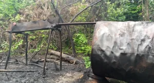 illegal refining sites