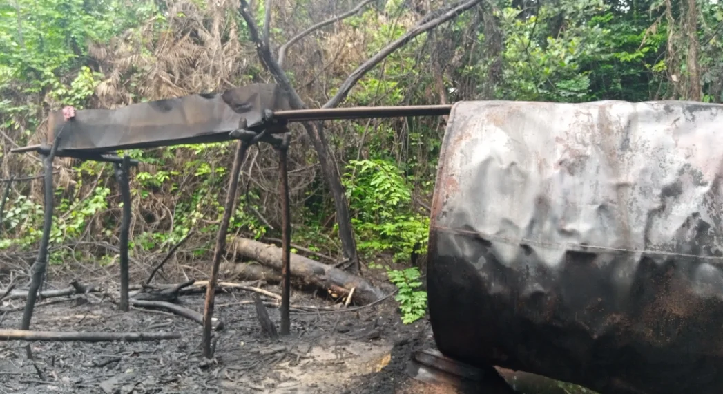 illegal refining sites