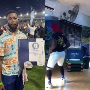 Babajide Israel set a new Guinness World Record (GWR) for the longest duration of twerking.