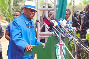 Wike at inauguration of bus terminal