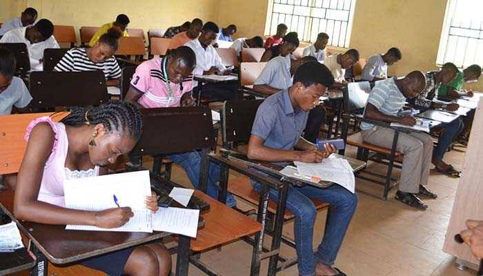 Applicants writing teaching recruitment exam in Enugu