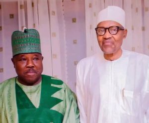 Former President Muhammadu Buhari and Senator Ali Modu Sheriff