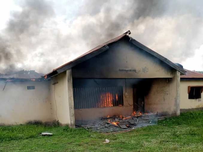 INEC office set ablaze by youths in Benue