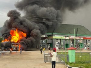 Fire guts filing station