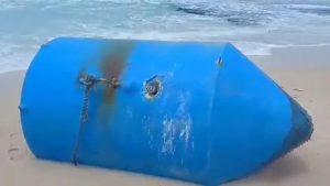 tank Container sited at Ilfoocshe Ilfohshe beach near Jariban town