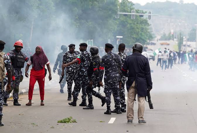 Police clash with protesters