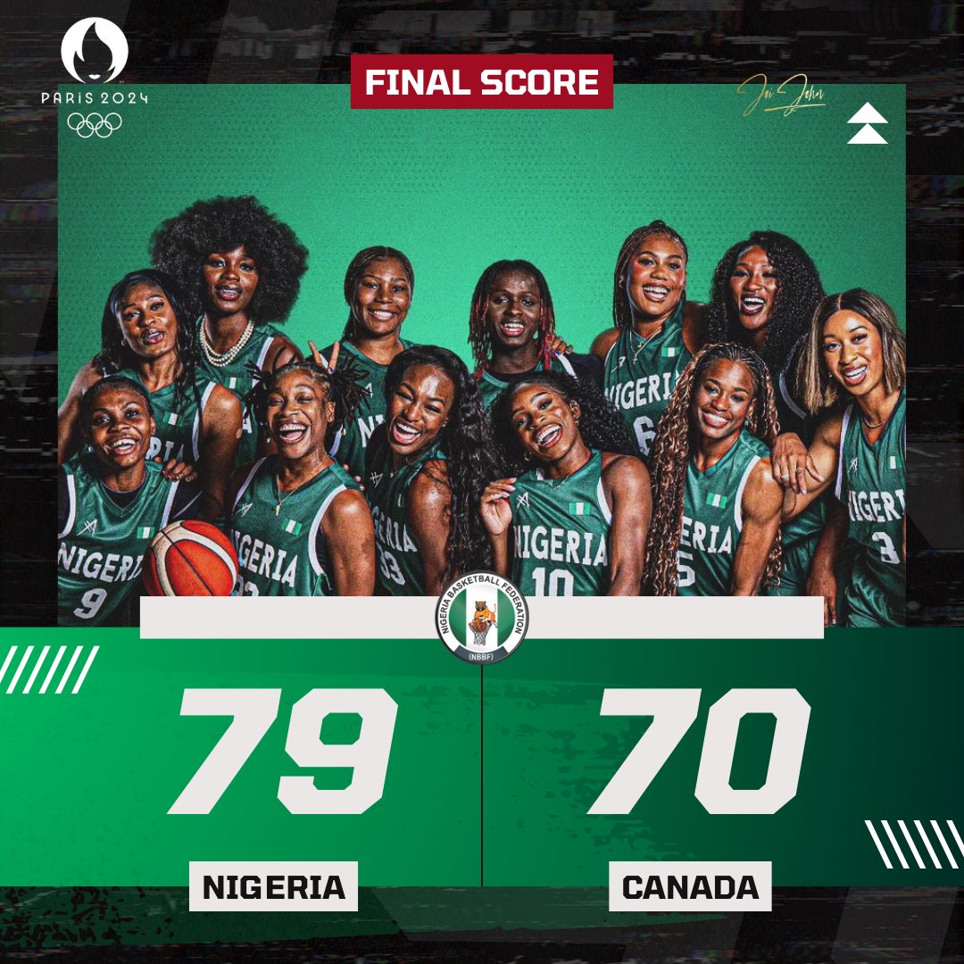 D’Tigress beat Canada, become first African nation to reach Olympics Quarter-Final 2 20240804 154637