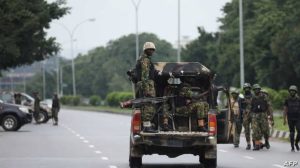 Nigerian Army troops on patrol