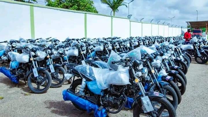 Governor Mutfwang distributes 100 motorcycles, equipment to security agencies in Plateau 2 IMG 20240808 WA0009