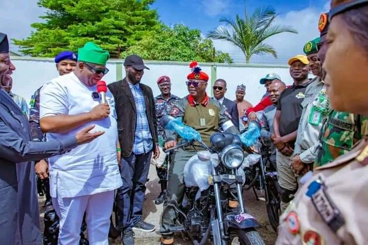 Plateau State Governor, Caleb Mutfwang, during the handover ceremony held at the Old Government House in Rayfield on Thursday