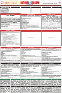 National Accord Classified Monday August 26 2024jpg Page1