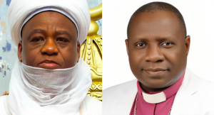 Photo combination of Sultan of Sokoto, Sa’ad Abubakar (L) and CAN President, Archbishop Daniel Okoh (R)