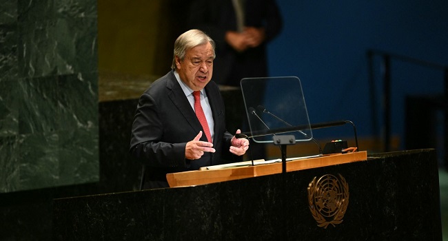 UN Secretary General, Antonio Guterres