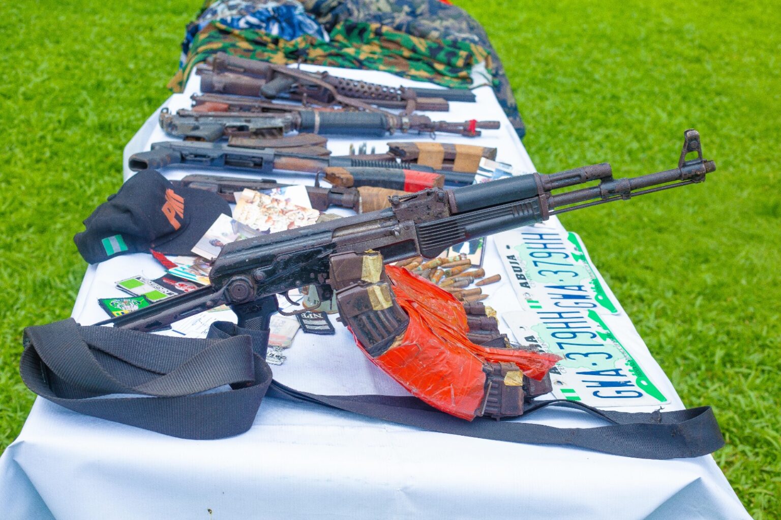 Weapons recovered from the suspects