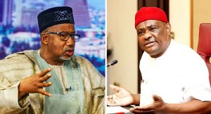 Combo of Bauchi State Governor, Bala Mohammed and FCT Minister, Nyesom Wike.