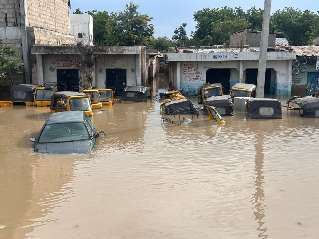 Flood: Death toll hits 30, 400,000 households displaced in Maiduguri 2 A flooded area in Maiduguri