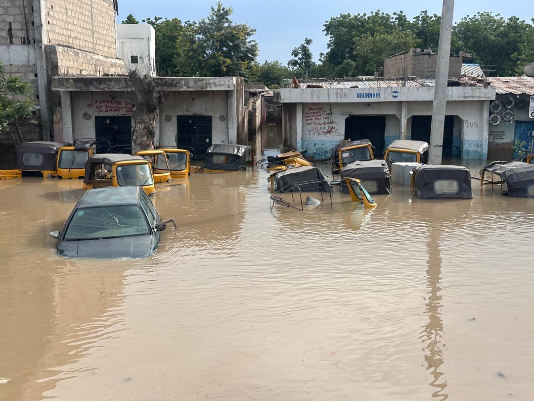 A flooded area in Maiduguri