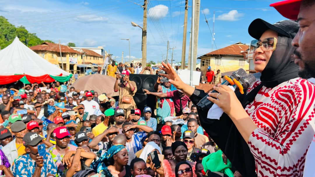 Senator Natasha at PDP rally in Akoko-Edo LGA