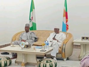 Borno State Governor, Babagana Zulum and the President and Chairman of Amnu Dantata Group of Companies, Alhaji Aminu Dogo Al Hassan Dantata,