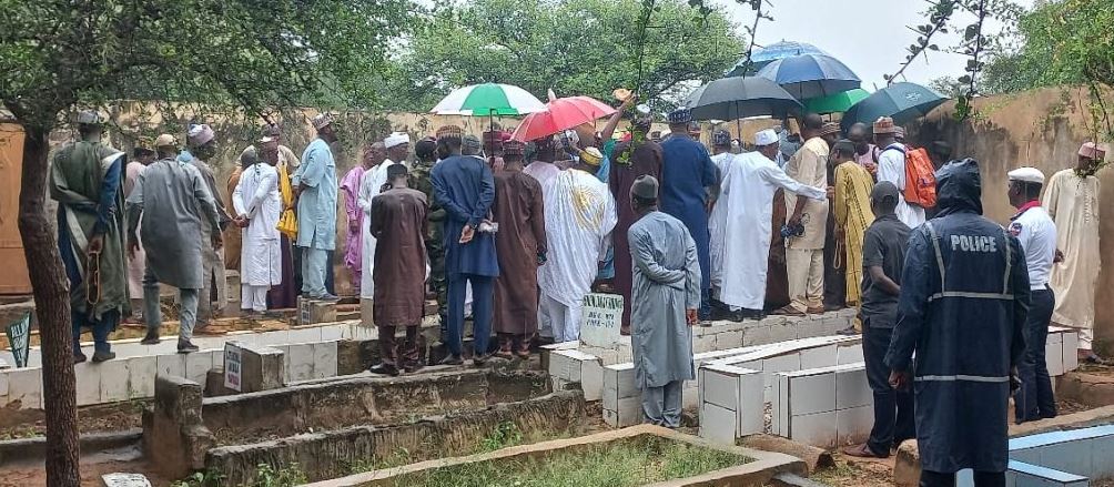She was buried in a graveyard where her husband, the late Musa Yar’adua, and her son Gen. Shehu Musa-Yar’adua and the former President, Umaru Musa-Yar’adua were buried.