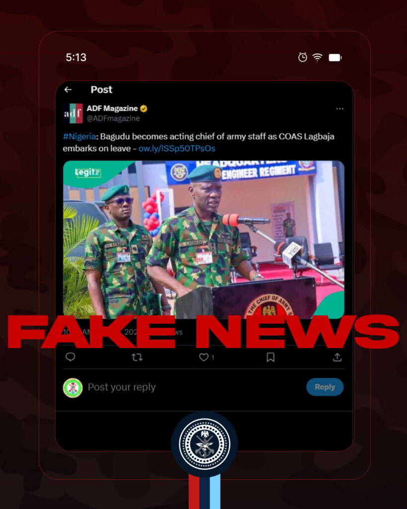 No appointment of Acting COAS; calls for military coup is treasonable – DHQ 2 20241021 122556