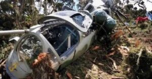 Crashed helicopter