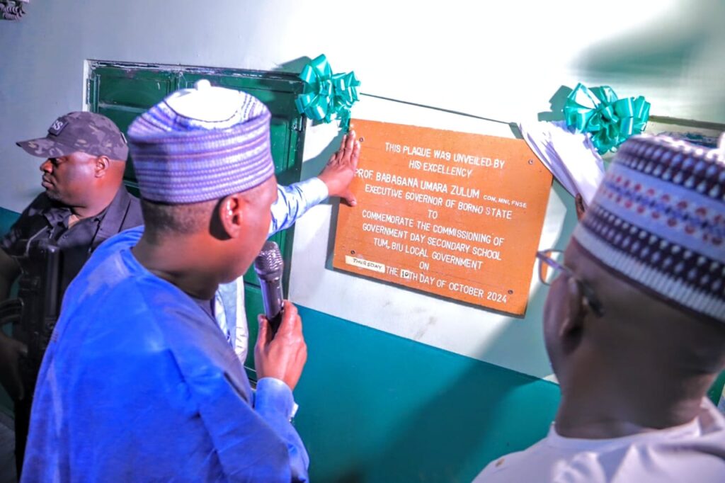 Zulum commissions houses for teachers in Buratai Secondary School in Tum 5 IMG 20241011 WA0013