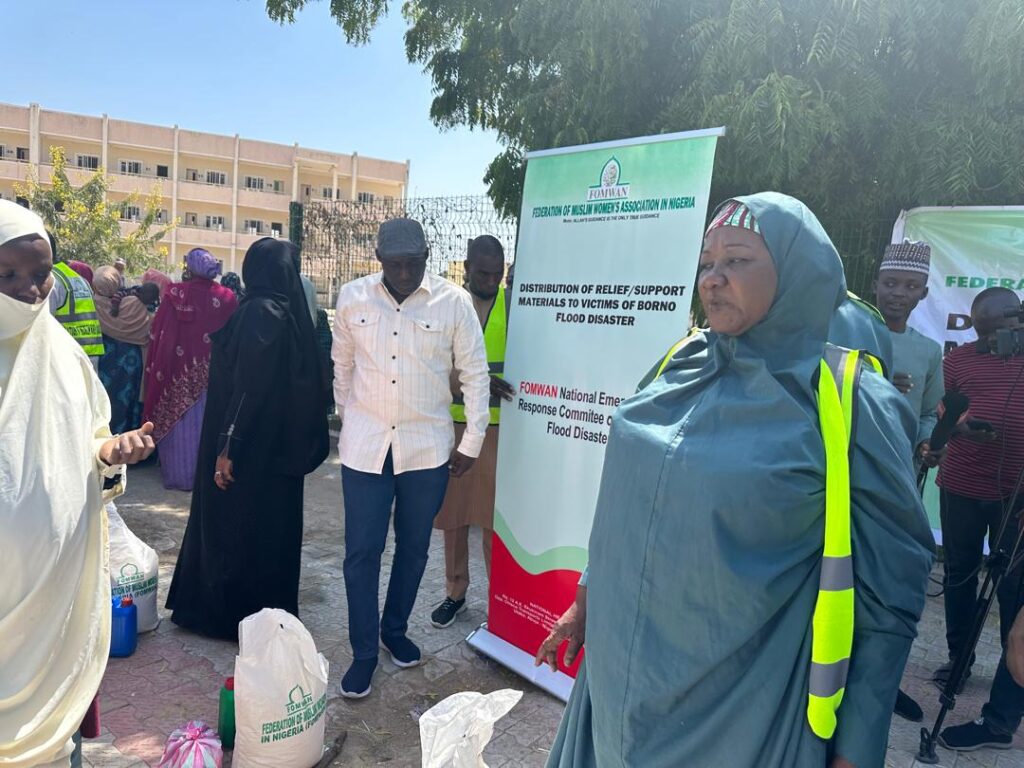 Maiduguri flood: FOMWAN donates relief materials worth N10.2m to 500 pregnant, nursing women 3 IMG 20241027 WA0015