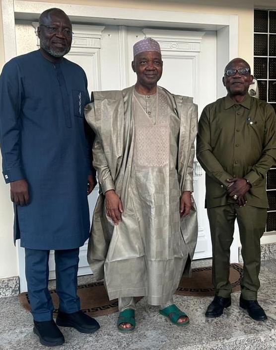 L R Dr Touray President ECOWAS Commission Dr Sambo former Nigerian President and Amb. Musah ECOWAS Commissioner Political Affairs Peace Security