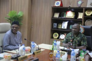 L-R: Executive secretary of TETFund Sonny Echono and chief of defence staff Christopher Musa.