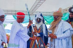 Governor Yusuf presents staff of office to new Emir of Rano