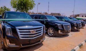 The Toyota Land Cruisers distributed to the Emirs …in Kebbi on Wednesday