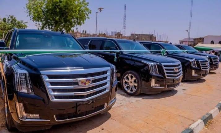 The Toyota Land Cruisers distributed to the Emirs …in Kebbi on Wednesday