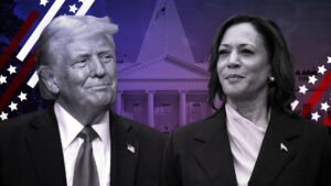 Donald Trump and Kamala Harris