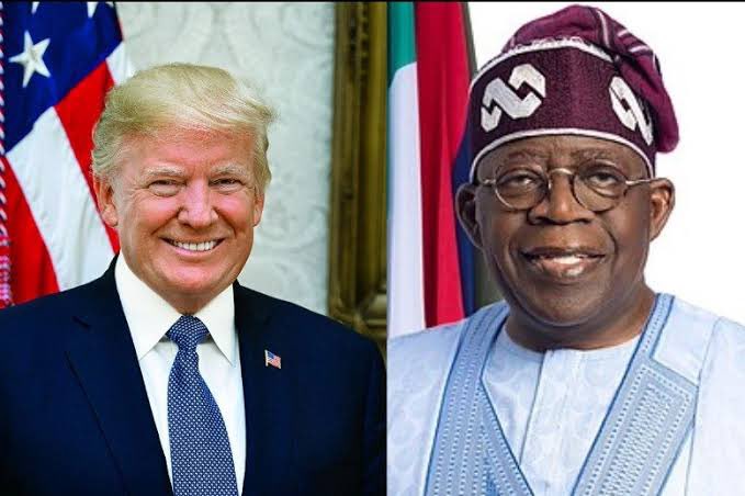 U.S President-elect, Donald Trump and Nigerian President, Bola Tinubu