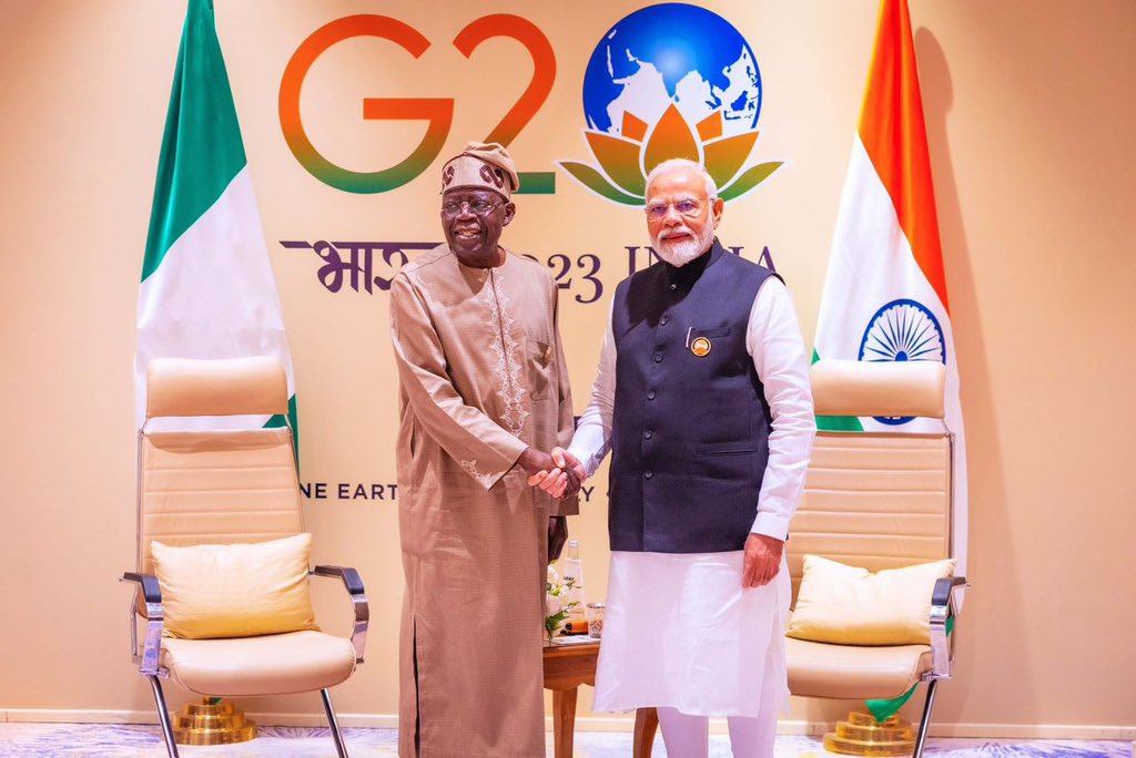 President Bola Tinubu and Indian Prime Minister Narendra Modi