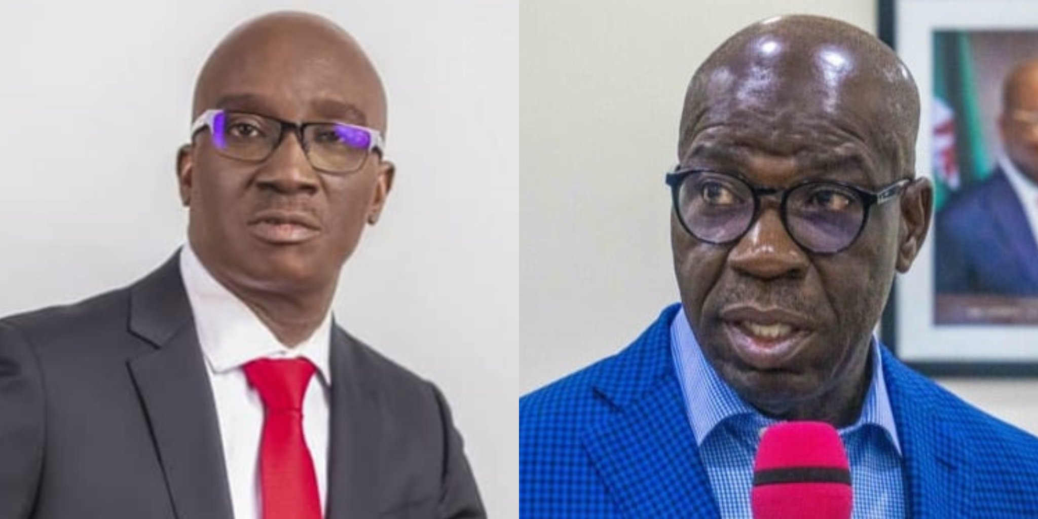 Edo State Governor, Monday Okpebholo and former Governor, Godwin Obaseki