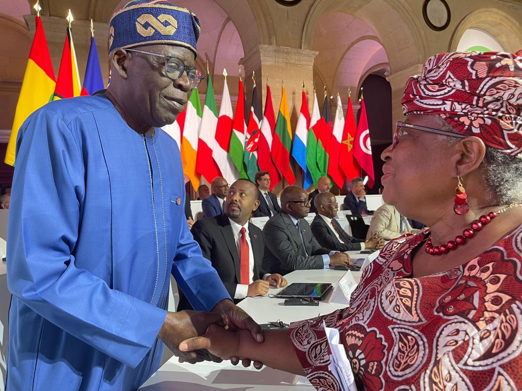 President Bola Tinubu and DG of WTO, Ngozi Okonjo-Iweala