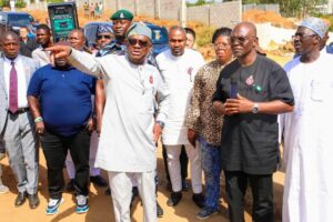 Wike during inspection of road projects in Abuja