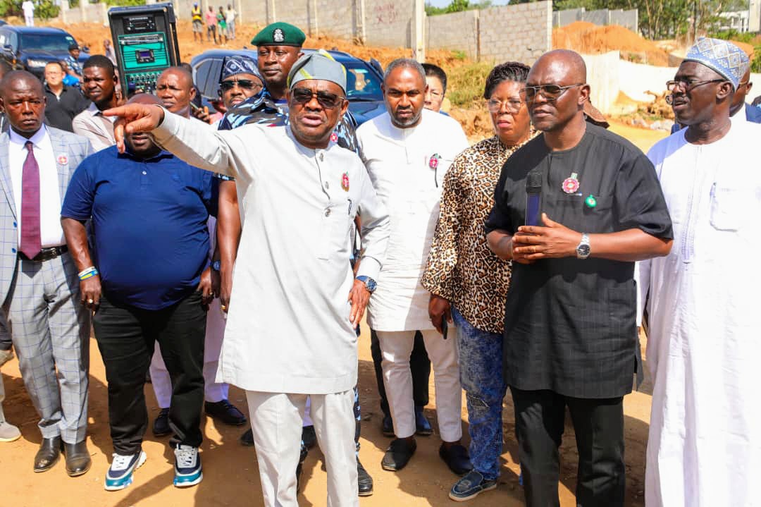 Wike during inspection of road projects in Abuja