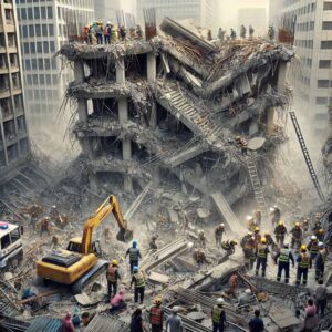 Collapsed building