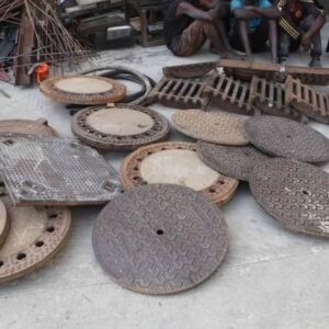 Vandalized manholes